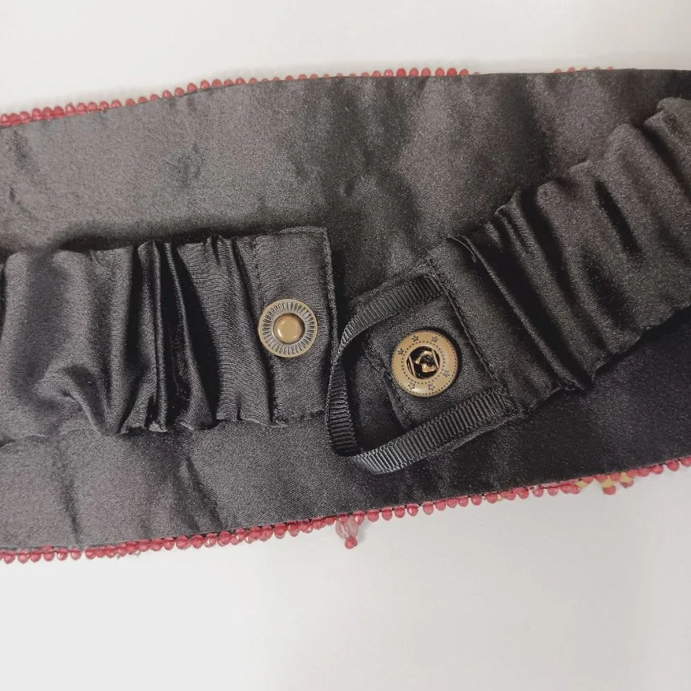 ZARA Women's Purple Beaded Sash Belt 7521 037 611 Size 32/US 14